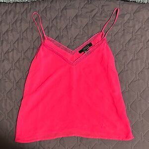 Forever 21 Vibrant Pink Camisole with Lace Detail
